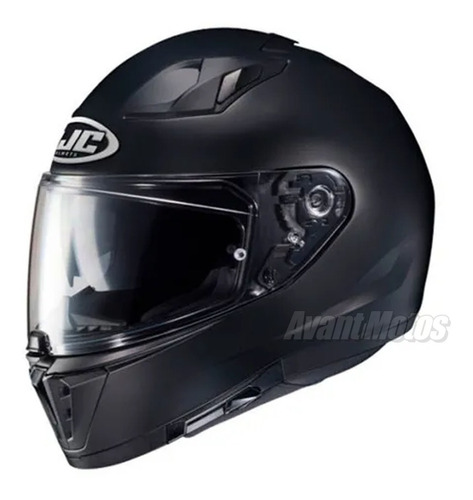 Casco Moto Hjc Integral I70 Sólid Negro Satinado Avant Motos