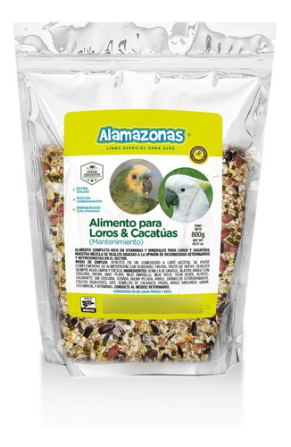 Alimento Completo Para Loros, Cacatúas & Guacamayas Con Grit