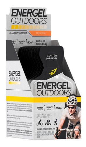 Energel Outdoors Cx 10 Sachês Carbogel - Bodyaction Sabor Tangerina
