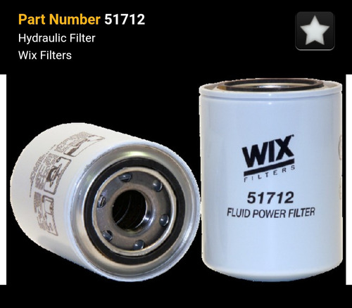 Filtro Hidráulico 51712 Wix