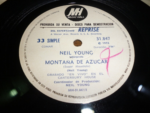 Lp Vinilo - Simple - Neil Young - Montaña De Azúcar - Nuevo