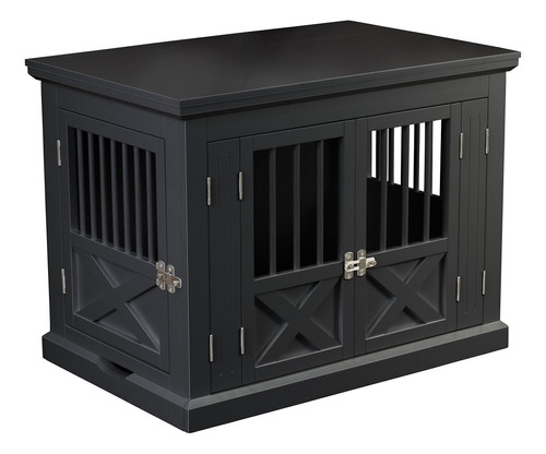 Zoovilla - Jaula Para Perro, Caja De Triple Puerta, M, Negro