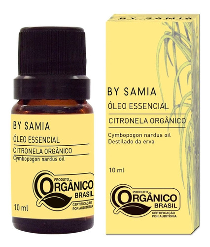 Óleo Essencial De Citronela Orgânico By Samia - 10ml