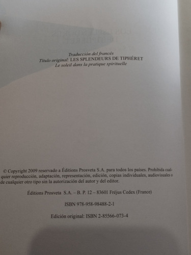 Omraam Michael Los Esplendores De Tipheret (Usado)