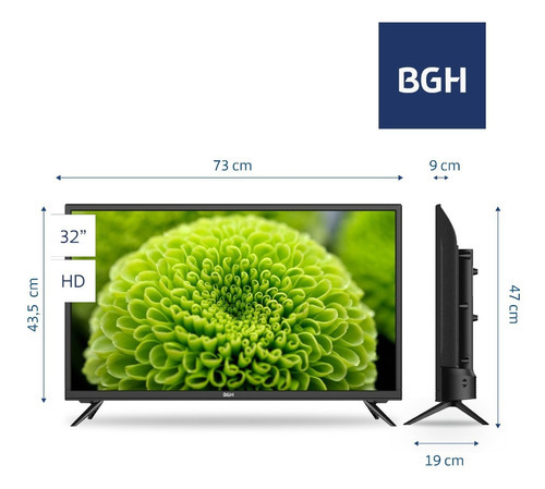 Imagen 5 de 8 de Smart Tv Bgh 32 Pne040257 Hd Led 100-240v
