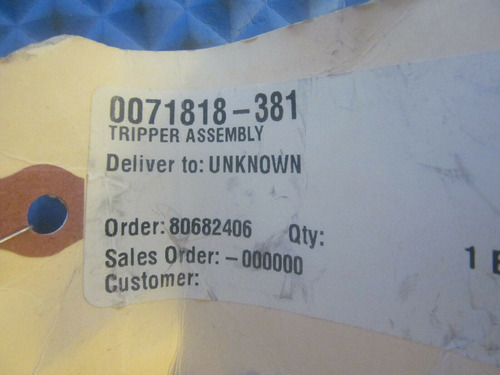 Nos Hk Systems Tripper Assembly 0071818-381 Rpm 381 Cw Dde