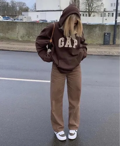 Buzo Hoodie Gap Original Importado Chocolate El M s Buscado