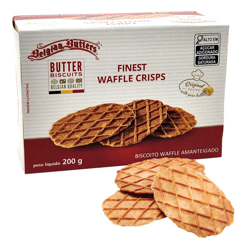 Biscoito Waffle Crisps Amanteigado Belgian Butters 200g