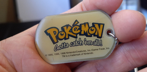 1998 Nintendo Pokemon Gamefreak Tag Keychain 5 Cms (Usado)