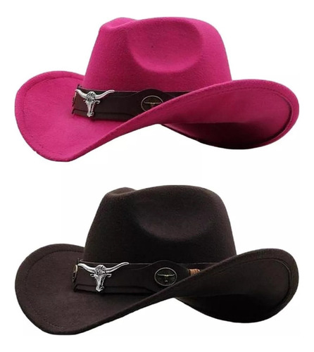 Paquete De 2 Sombreros De Vaquera Casuales Transpirables