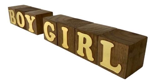 Cubo Decorativo Mesa Boy Girl Pinus 7 Peças