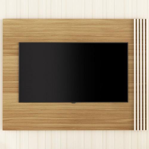 Painel Para Tv Até 42 Polegadas Natural/off White Pl3004 - Cor Marrom-claro