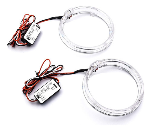 X2 Anillos Luz Led Circular Universal Ojos Ángel Blanco
