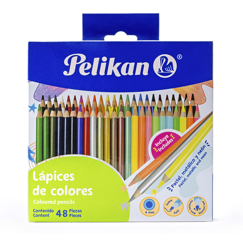 Imagen 2 de 5 de 48 Lapices De Colores Redondos Pelikan