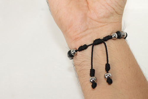 Pulseras Neopreno Acero Inoxidable Con Dije Caballero 7v