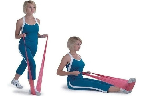 Imagen 3 de 7 de Banda Elastica Larga Fitness Yoga Tiraband 150cm. Nivel 4.