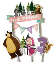 Comprar Adorno De Torta De Papel Topper Cake Topper Masha Y El Oso