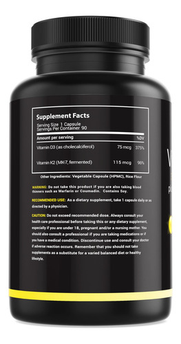 Maxx Labs Vitamina D3 K2 3000 Iu 90 Cápsulas