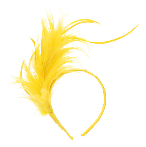 Tocado De Novia Con Forma De Plumas, Color Amarillo, Para Fo