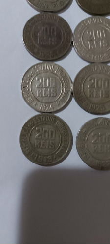 Vendo Lote De Moedas De 200 Réis. Brinde Duas Moedas 100 Rei
