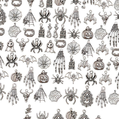 100 Piezas Variadas De Dijes De Halloween Colgantes