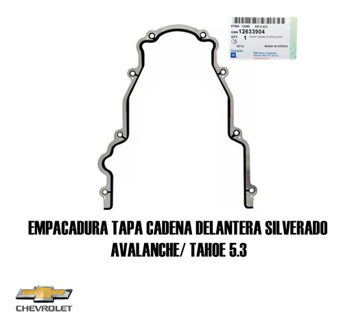 Empacadura Tapa Cadena Delantera Chevrolet Silverado/