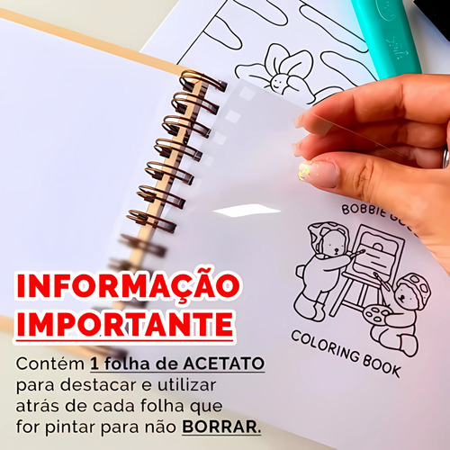 Kit Livro De Colorir Bobie Gods + Conjunto Estojo Caneta Canetinhas 36 Cores 72 Pontas