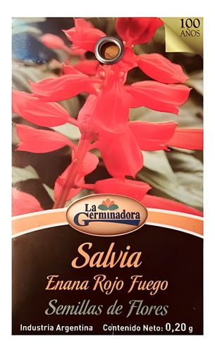 Semillas Salvia Enana Rojo Fuego Sobre De 0,20gr Valhalla