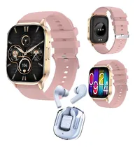 Comprar Smart Watch Reloj Inteligente Mujer Dama Rosa Ultra Pantalla Amoled Pro Gran Definición Mi Smart Watch Se Compatible Con Ios Y Android Con Audifonos Bluetooth Con Resistencia Al Agua Comerliv 1 Pieza