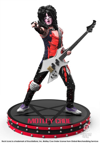 Estatueta Motley Crue Nikki Sixx Rock Iconz Knucklebonz 20cm