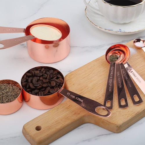Elegantes Tazas Medidoras Cucharas Calcular Porciones Comida