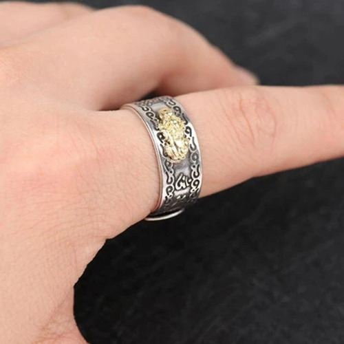 Amuleto De Anillo De Protección De Mantra De Feng Shui Pixiu