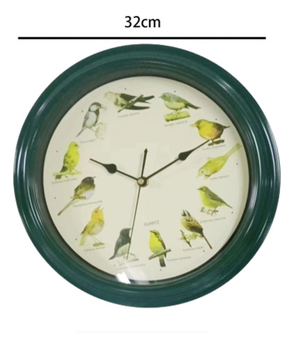 Reloj De Pared Con Diseño De Pájaro Cantando, Reloj