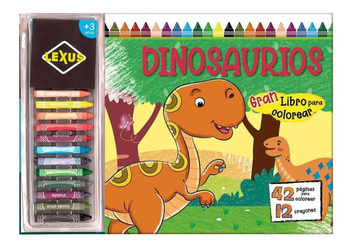 Libro Para Colorear- Colorea Por Número Dinosaurios