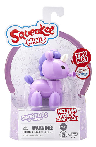 Squeakee Minis Sugapops The Unicorn | Interactive Toy Pet Wi