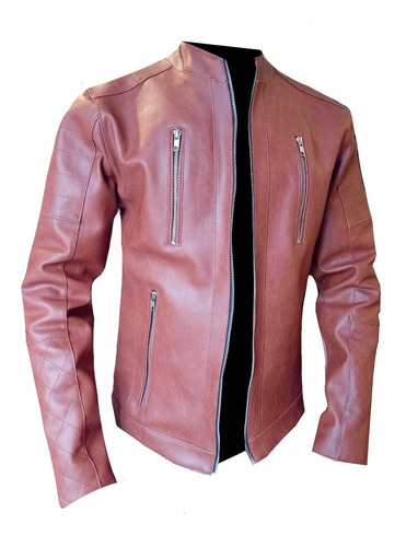 Imagen 4 de 6 de Campera X-class Cuero Eco Hombre Marrón Suela
