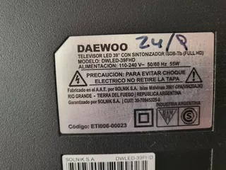 Tv Daewoo Dwled-39fhd. Pantalla Rota.consultar