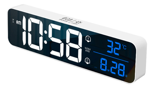 Reloj Despertador Led Digital Con Termómetro 2 Alarmas Funci
