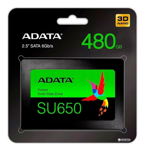 Imagen 4 de 5 de Disco sólido SSD interno Adata Ultimate SU650 ASU650SS-480GT-R 480GB negro