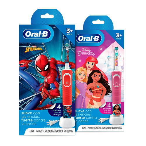 Kit Cepillos Oral-b Vitality Spider Man + Disney Princess