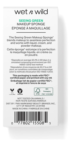 Esponja Verde De Maquillaje Respetuoso Del Medio Ambiente Verde Mediana
