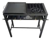 Comprar Parrilla  Uso Rudo 2 Quemadores Doble +comal 40x40cm