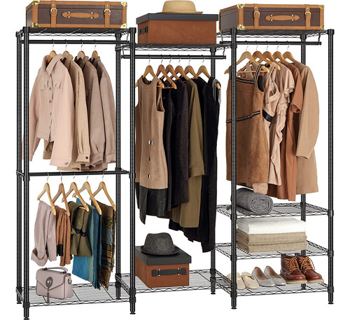 Finnhomy Portable Clothes Rack Para Colgar Ropa Heavy Duty C