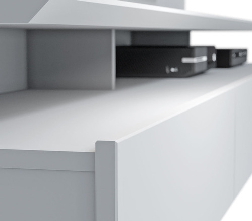 Imagen 5 de 6 de Mueble Tv Moderno Flotante Con Panel Lacado Ref: Mural22