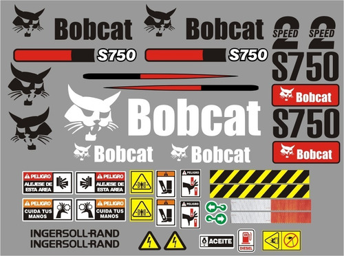 Calcomanías Para Minicargador Bobcat S750