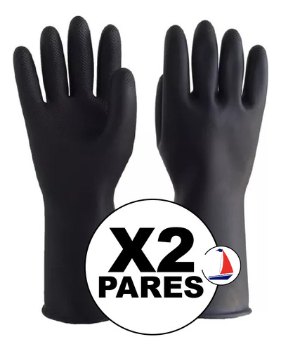 Guante De Látex Negro Limpieza Mantenimiento Uso General