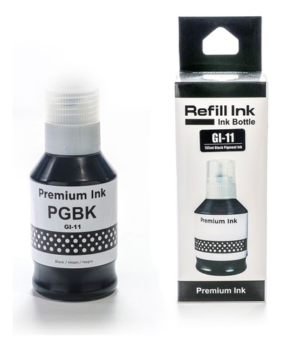 Tinta Gi-11 Pbk Negro Compatible Con Pixma G2160 G3160