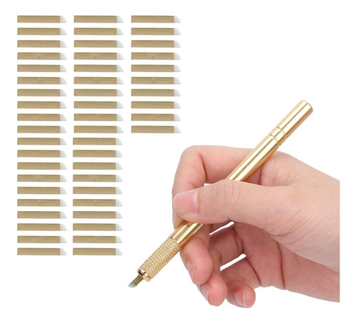 Bolígrafo Manual De Tatuaje 50pcs 12f Microblading Aguja De