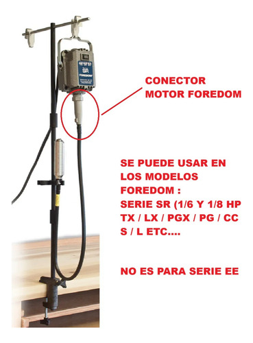 Conector Foredom Motor Chicote Eje Flexible Colgante Shaft