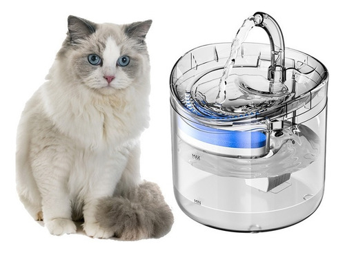 Comedero y bebedero para mascotas automático e interactivo New Pet WF060 con capacidad de 2L y 500g color blanco 120V